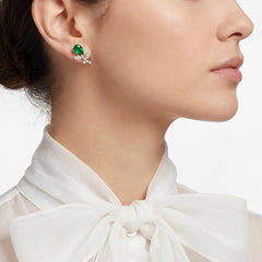 Emerald Sapphire Tulip Earrings