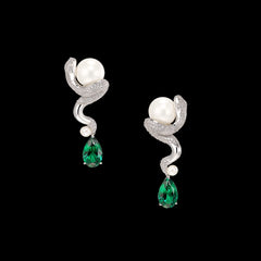 Emerald Serpent Earrings