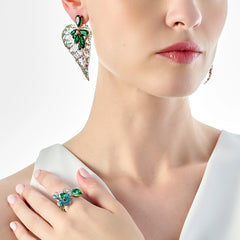 Tourmaline Spirulina Petunia Ring