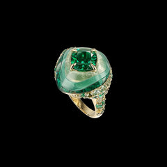 Emerald Sugarloaf Ring