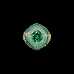Emerald Sugarloaf Ring