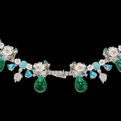 Emerald Turquoise Palm Paradise Necklace