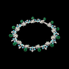 Emerald Turquoise Palm Paradise Necklace