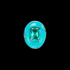 Paraiba Turquoise Pebble Ring
