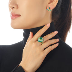 Emerald Twinkle Ear-Jacket