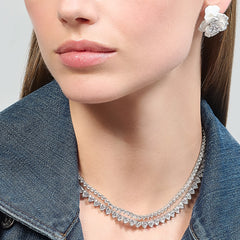 Snowflower Rose Studs
