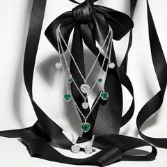 Emerald Hearts Necklace