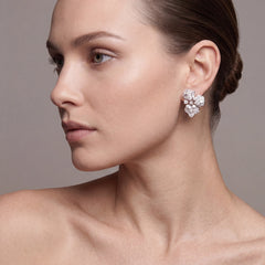 Orchid Emerald Earrings. Lab-Grown Emerald