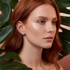 Flower Elixir Earrings. Lab-Grown Sapphire