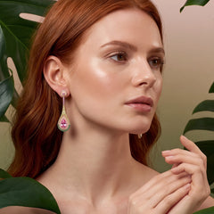 Flower Elixir Earrings. Lab-Grown Sapphire