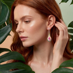 Flower Elixir Earrings. Lab-Grown Sapphire