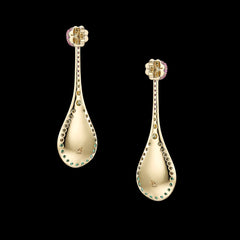 Flower Elixir Earrings. Lab-Grown Sapphire