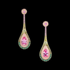 Flower Elixir Earrings. Lab-Grown Sapphire