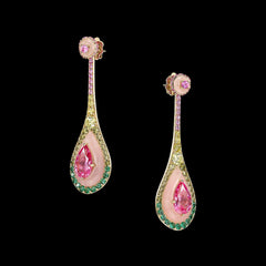 Flower Elixir Earrings. Lab-Grown Sapphire