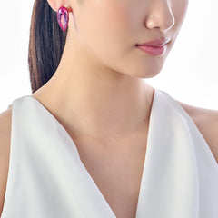 Fuchsia Bleeding Heart Studs