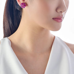 Fuchsia Marguerite Daisy Earrings