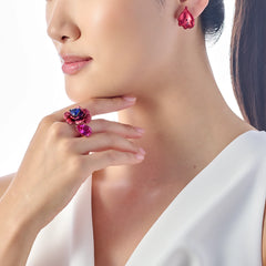 Ruby Petal Studs