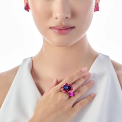 Ruby Petal Studs
