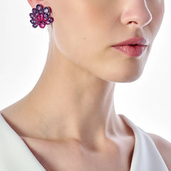Fuchsia Violet Chanterelle Earrings