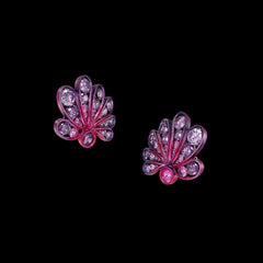 Fuchsia Violet Chanterelle Earrings