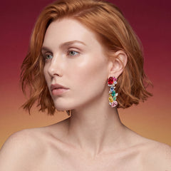 Garden Of Eden Earrings. Lab-Grown Ruby