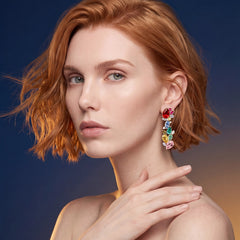Garden Of Eden Earrings. Lab-Grown Ruby