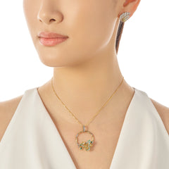 White Leaf Ear Studs