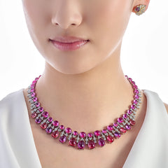 Pomegranate Tutti Frutti Necklace, Cabochon