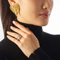 Golden Poison Ivy Earrings