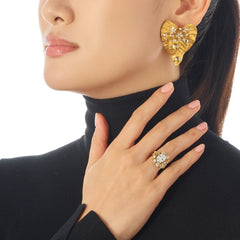 Golden Poison Ivy Earrings