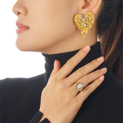 Golden Poison Ivy Earrings