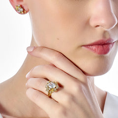 Golden Posy Diamond Ring
