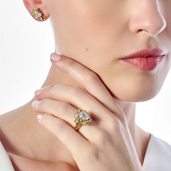 Golden Posy Diamond Ring