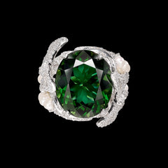 Green Tourmaline Swallowtail Ring