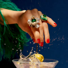 Emerald Blossom Ring