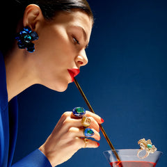 Paraiba Blue Poppy Earrings