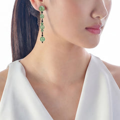 Jade Matrix Love and Pain Earrings