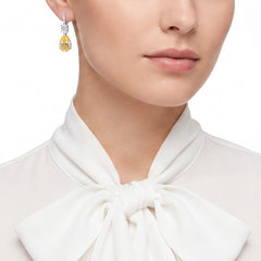 Large Pear Canary Drop Earrings
