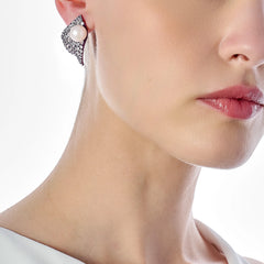 Lavender Leaf Blade Ear Studs