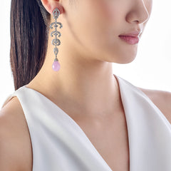 Lavender Scallop Lace Earrings