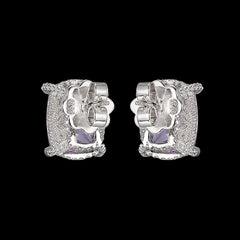 Lilac Cushion Wing Studs