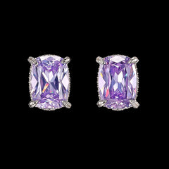 Lilac Cushion Wing Studs