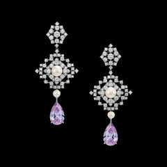 Lilac Pixelise Earrings