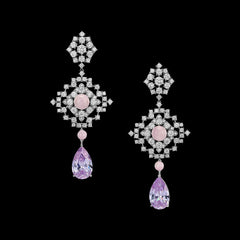 Lilac Pixelise Earrings