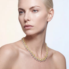 Canary Love & Tears Necklace. Lab-Grown Simulated Diamond
