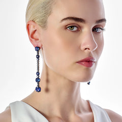 Love and Pain Kashmir Blue Sapphire Earrings
