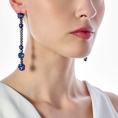 Love and Pain Kashmir Blue Sapphire Earrings
