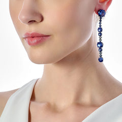 Love and Pain Kashmir Blue Sapphire Earrings