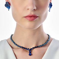Midnight Rosa Petal Earrings