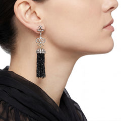 Midnight Tassel Earrings